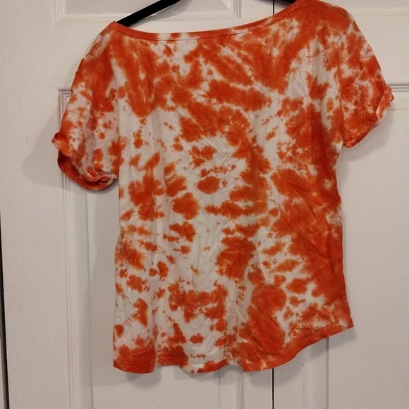 Ralph Lauren Orange and white tie dye top - Picture 3 of 6
